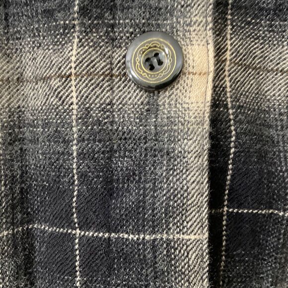 Vintage Wool Shirt Jacket Shacket Women's Size 12P Plaid button up - Picture 2 of 13